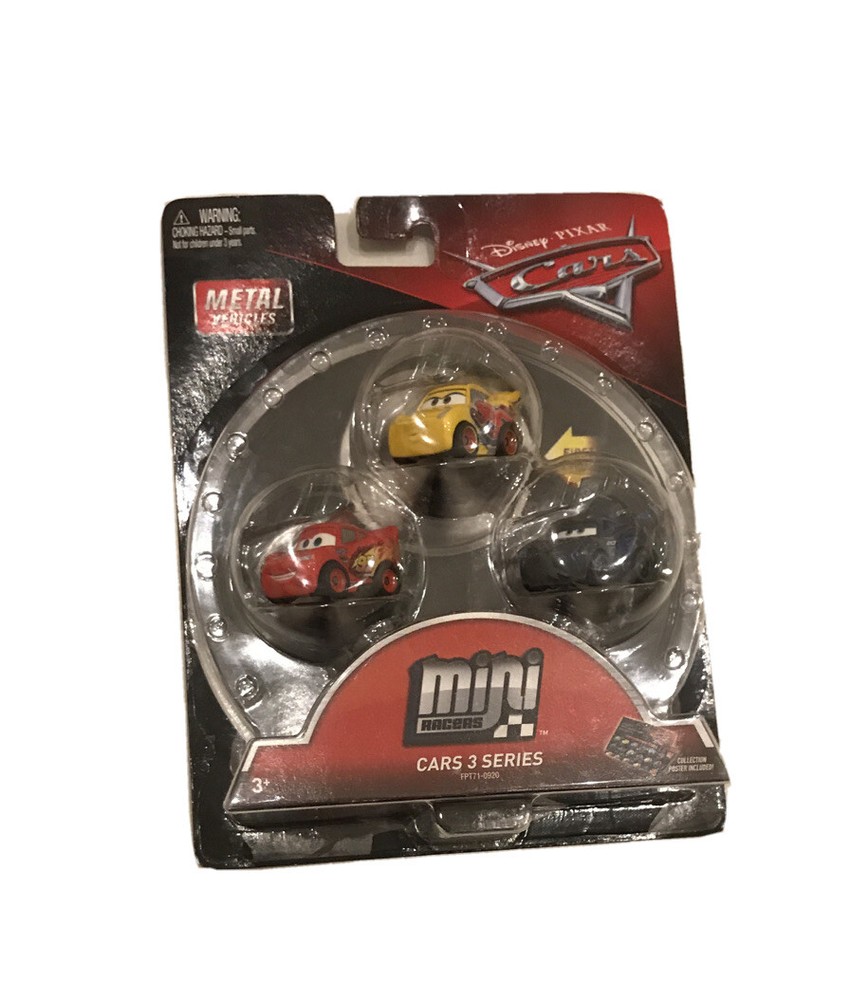 Disney Pixar Cars Mini Racers Metal Vehicles 3 Pack - Jackson Storm Lightning