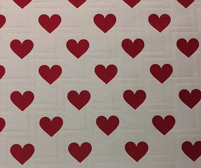 EXCLUSIVE POKER SUITS HEARTS RED POKER ROOM DESIGNER JACQUARD FABRIC BY YARD