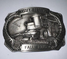 Massey Ferguson 860 Combine Belt Buckle Fall 1985 Pewter 800 Series Limited Edtn