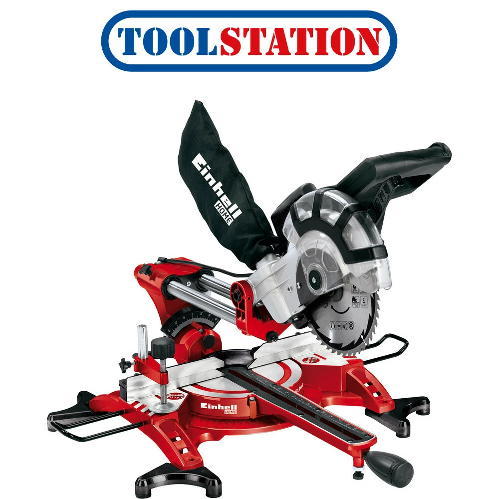 Einhell 210mm Double Bevel Sliding Mitre Saw 1800W eBay
