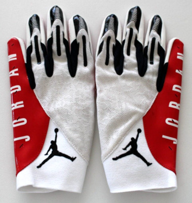 Nike Jordan Vapor Knit Football Gloves Men's Large White/Black/Red