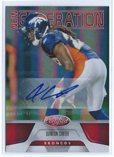 2011 Certified Mirror Red Signatures #225 Quinton Carter /250 Auto RC
