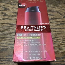 L'oreal Paris Revitalift Triple Power Day Lotion Spf 20 1.7 Oz  Brand New