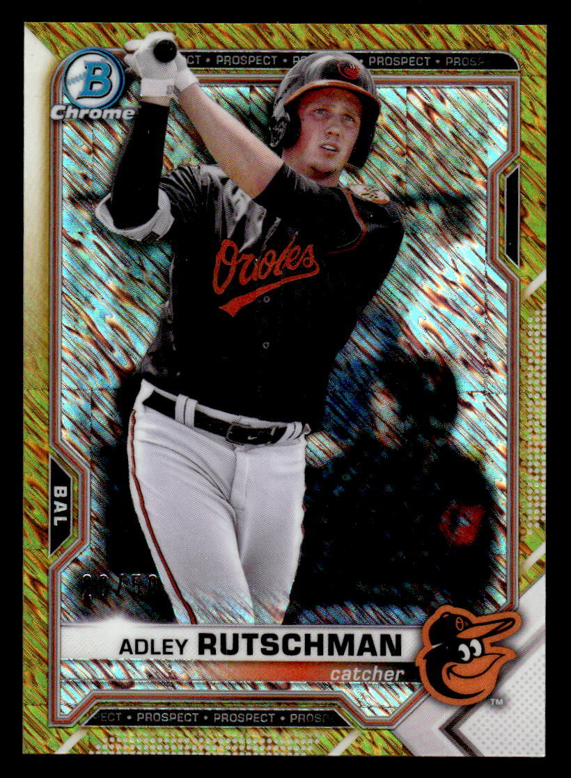 2021 Bowman Chrome #BCP-121 Adley Rutschman Gold Shimmer /50