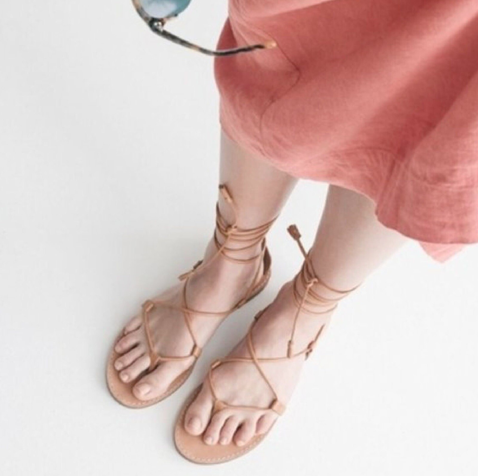Madewell The Boardwalk Lace-Up Sandals in Light Brown Size 8 | eBay