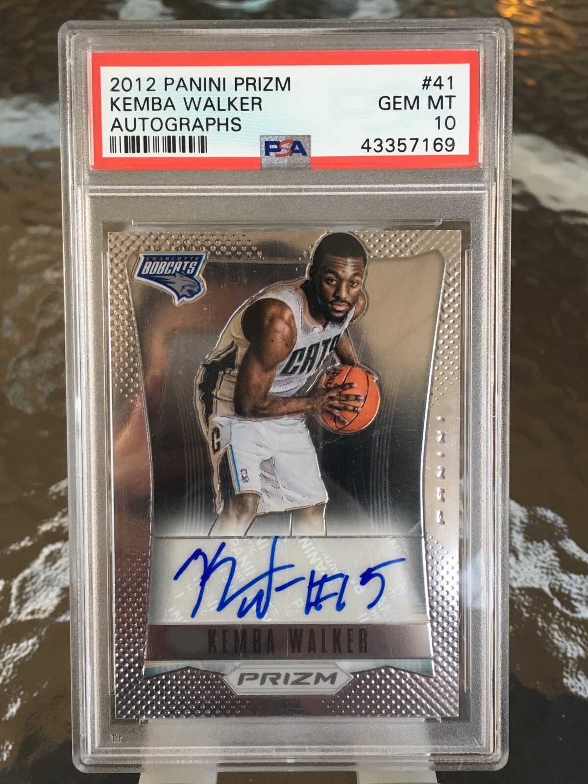 2012 Panini Prizm Basketball Kemba Walker #41 PSA 10 Gem Mint Auto Autographed