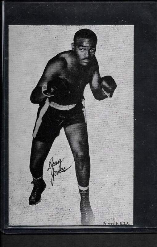 1958-62 DOUG JONES Exhibit Supply Co Arcade Card Boxing VINTAGE NM SHARP!!!