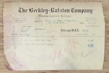 1908 Letterhead Chicago Illinois Berkley Ralston Company *choice of Piece*