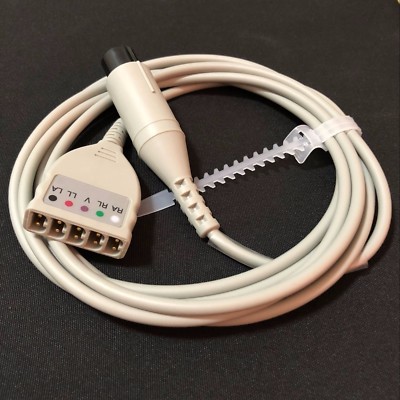 1pcs Normal 6Pin ECG Patient Trunk Cable  LL Type  5leads AHA Compatible 