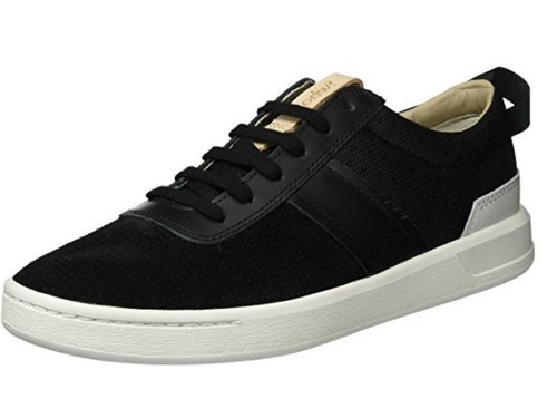 OHW? Brookes Mens Low Top Black Trainers RRP £109 UK 11 EU 45 LN16 22 SALEx - Afbeelding 1 van 6