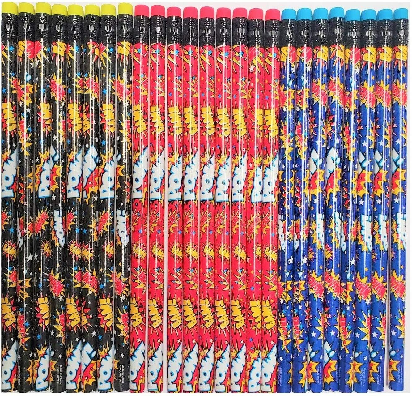 (pack Of 24) Super Hero 7.5 Inches Pow! Bam! Whack!