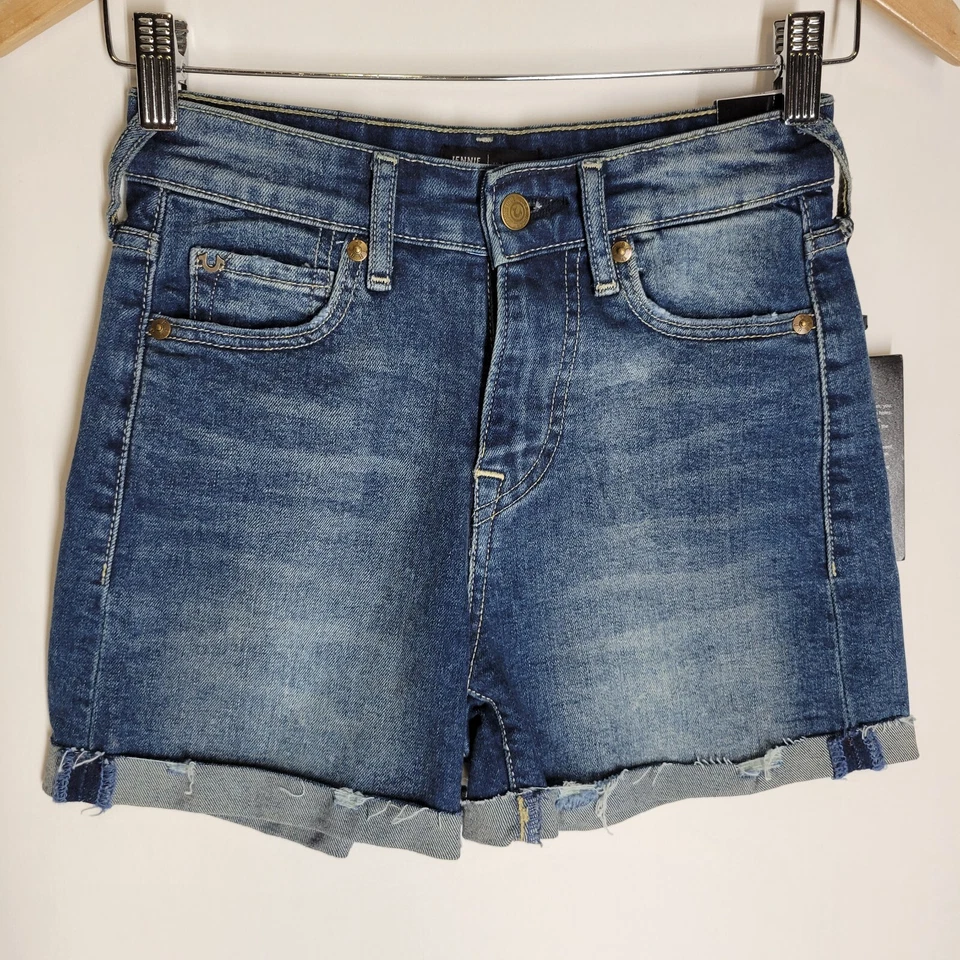 NWT True Religion Women's Jennie High Rise Skinny Fit Denim Jean Shorts Size 25 - Image 2 of 4