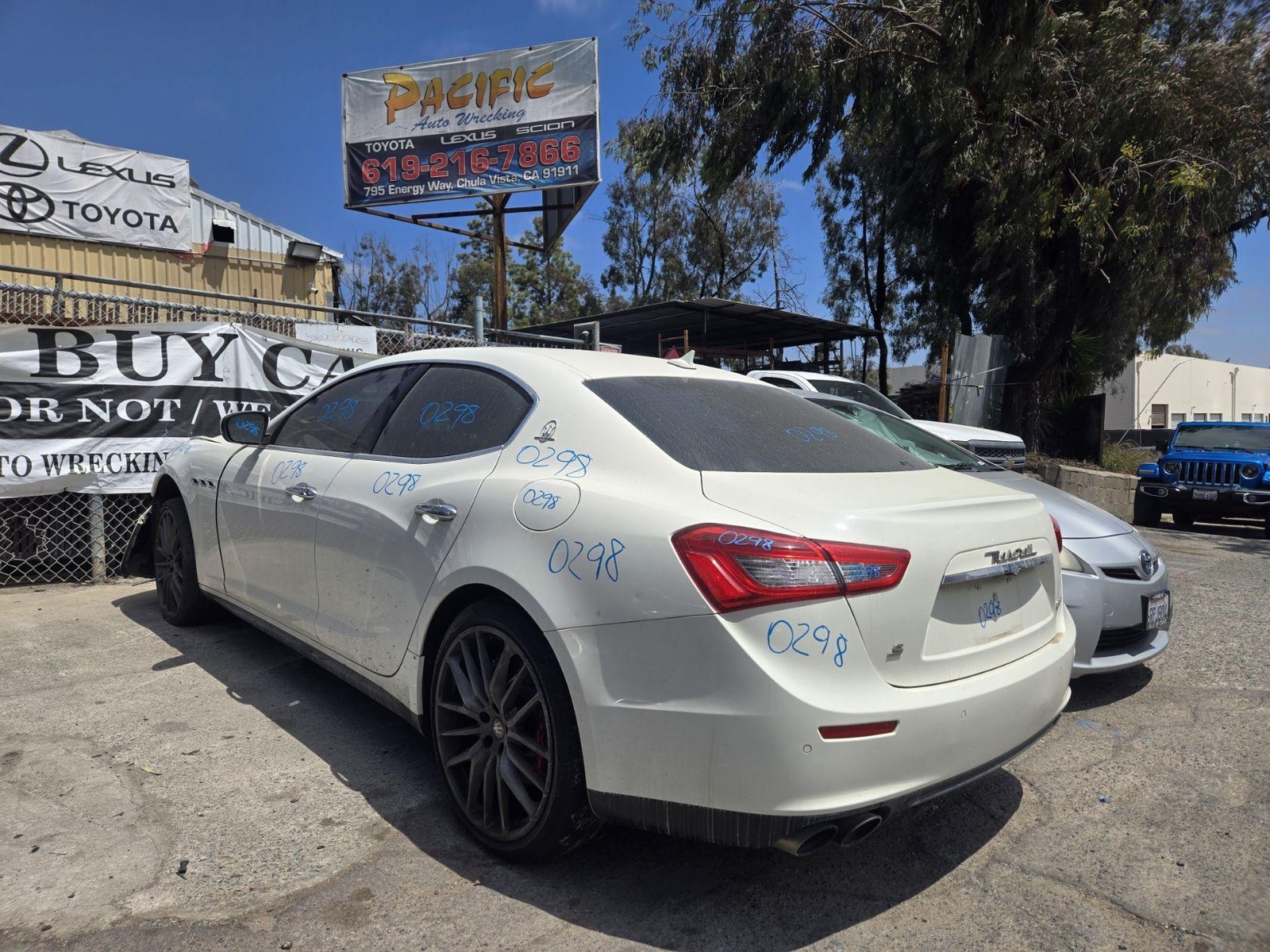 Right Rear Door Glass/window MASERATI GHIBLI S 17 3.0L RWD