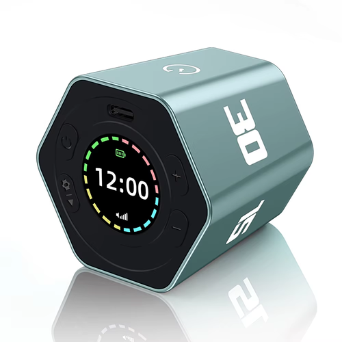 Timer A Cubo Digitale Con Sensore Di Gravità – Ricaricabile USB, Regolabile, Silenzioso O Con Suono, Per Cucina, Studio, Bambini, Lavoro (Nero)
