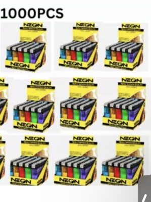 cigarette lighter bulk 1000 NEON CIGARETTE LIGHTERS Disposable (20 cases of 50) bulk lot