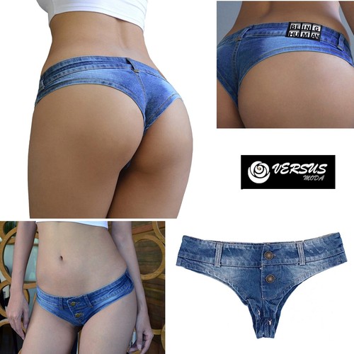 Mini Pantaloncini Jeans Donna Tipo Costume Brasiliano Woman Mini Shorts  JEA019 | eBay