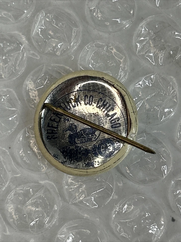 Pinback vintage 1940 Wendell Willkie republicano para presidente pato verde Foto 4 de 4