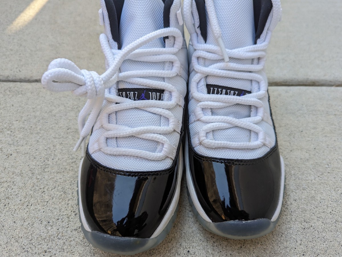 NDS NIKE AIR JORDAN 11 XI GS WHITE BLACK CONCORD 2018 sz 5Y dunk 1