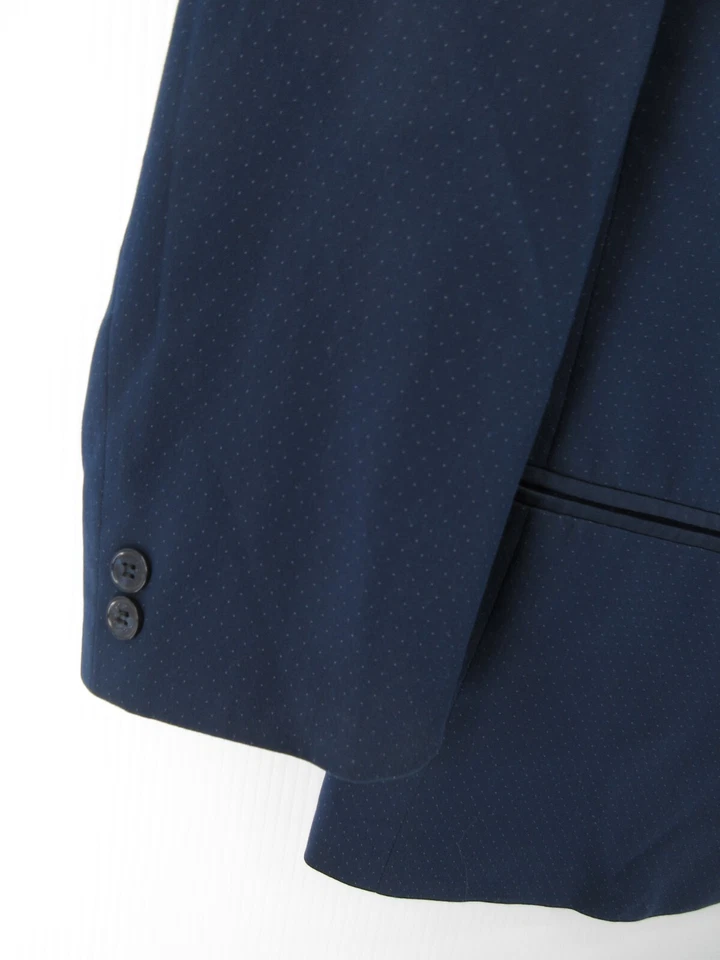 Chaqueta Savile Row Hombres 42 Azul Blazer Abrigo Deportivo Negocios Preppy 2 Botones Azul Marino Foto 3 de 4