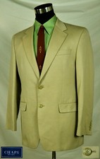 Statement Making Solid Tan Cotton Sport Coat Size 40 or 41R By Chaps