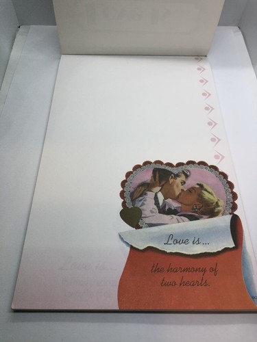 VINTAGE RETRO LOVE IS STATIONARY PAD 36 ASSORTED SHEETS NEW UNUSED USA - Picture 2 of 11