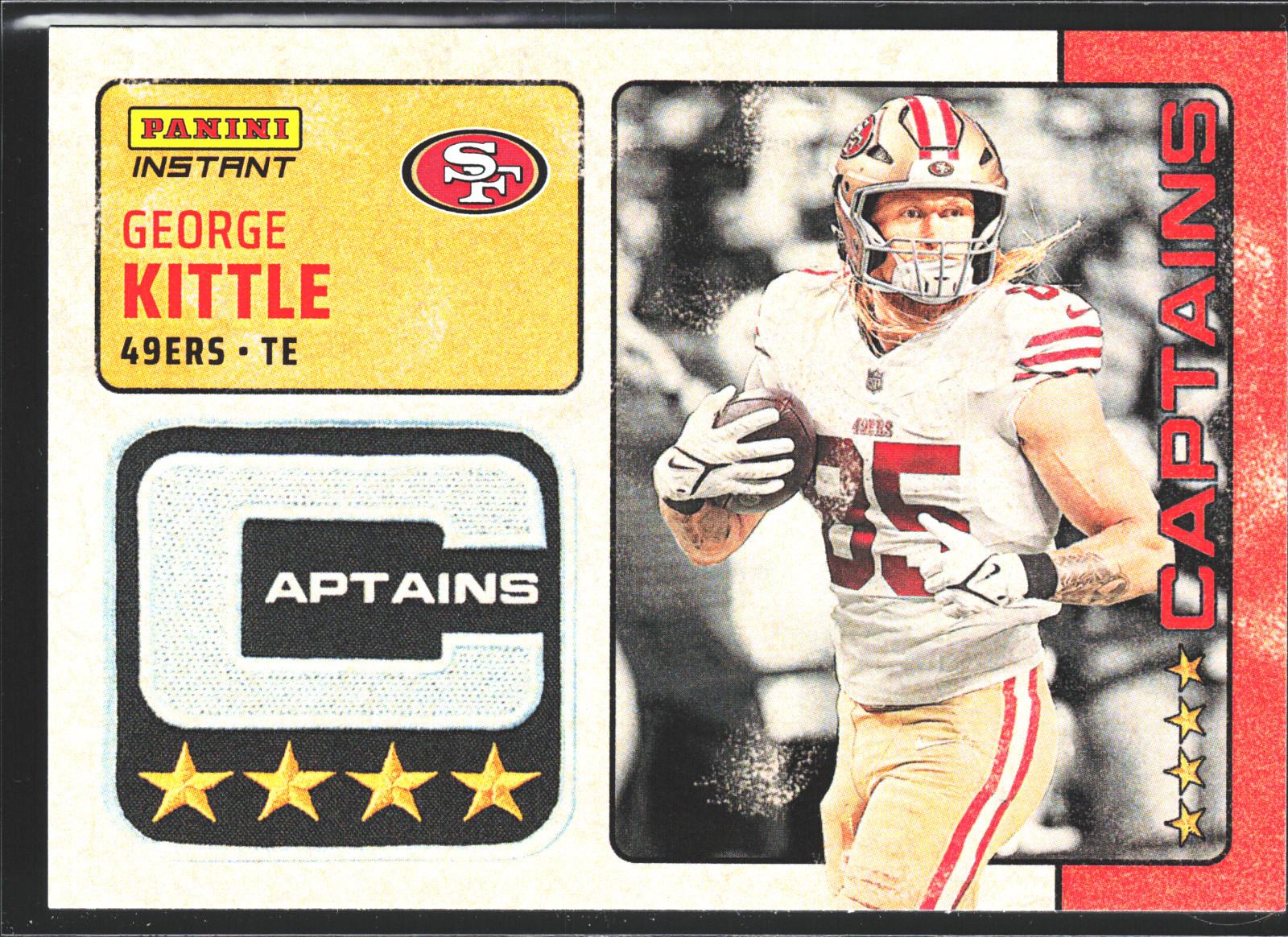 George Kittle 49ers Football Card 2024 Panini Captains Limited Only 351 Made!