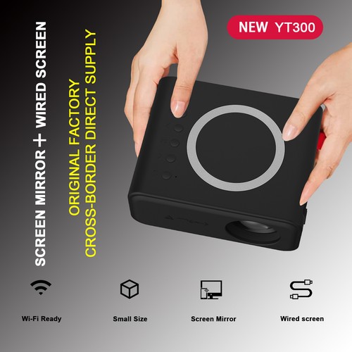 YT300 Mini Projector LED HD 1080P Home Cinema Movie Theater Projector Multimedia - Picture 17 of 26
