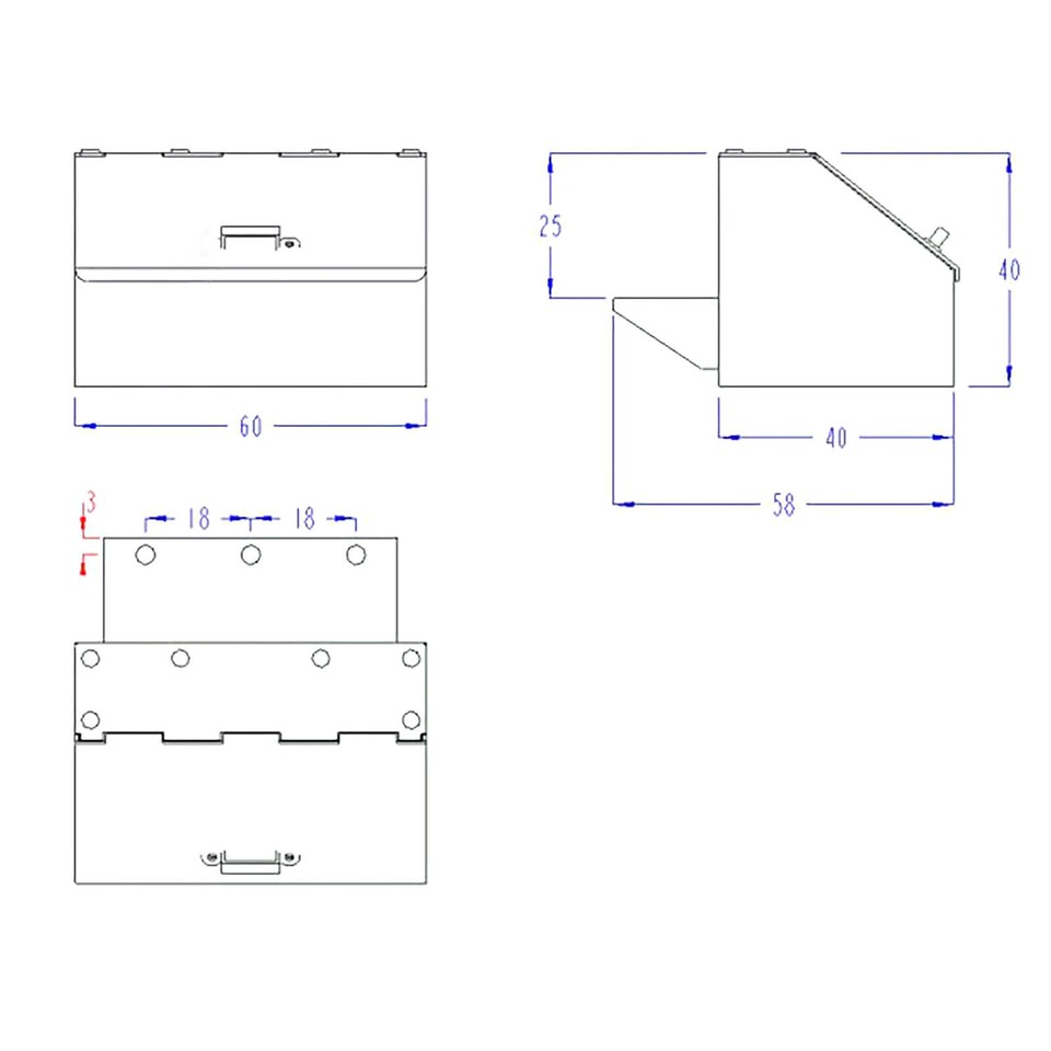 Metal Tool Box For 1/14 TAMIYA 56360 RC Tractor Truck DIY Car Model