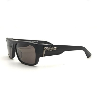 Chrome Hearts Yer Bjorn Again Sonnenbrille mattschwarz titangraue Gläser