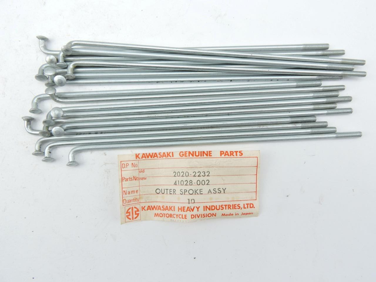 楽譜 20 NOS 41028-002 Rear Outer Spokes Kawasaki 90 100 J1 J1T D1