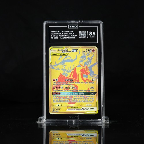 Reshiram & Charizard-GX graded TAG 8.5 for sale on eBay