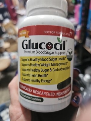 Glucocil 30-Day Supply 120CT   Premium Blood Sugar Support With Free Shipping!!!