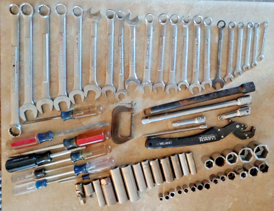 #ad Lot of 69 Craftsman Combo Wrenches Sockets Screwdrivers SAE Metric Mostly USA $48.00