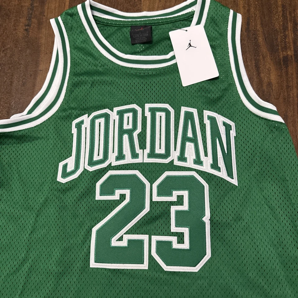 NWT Nike Jordan Flight 23 Stitched Green Basketball Jersey Kid's Size XL. C1 - Image 4 of 4