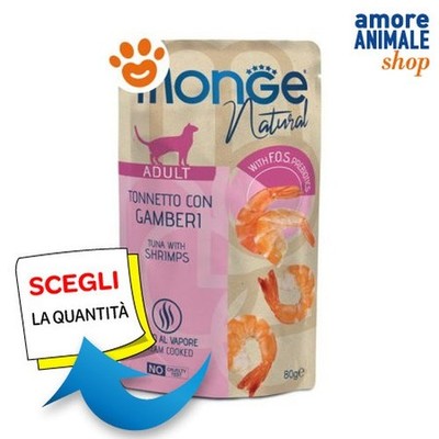 Monge Cat Natural Adult Tonnetto & Gamberi 80 gr