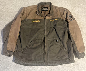 Mining Sportex Safety Jacket Size 2X KIEWIT mining group Buckskin Dry Duck USA