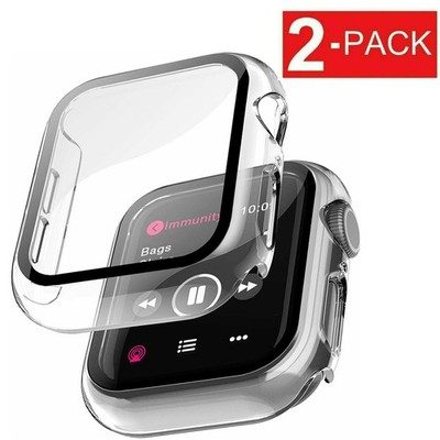 2 Pack For Apple Watch 11 10 9 8 7 6 SE 41/42/44/45/46mm Case + Screen Protector
