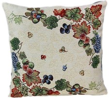 Kissenbezug Kissenhülle Gobelin 45 x 45 Dekokissen Landhaus Wein Made in Germany