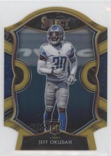 2020 Panini Select Concourse Gold Prizm Die-Cut 4/10 Jeff Okudah #86 0ub8