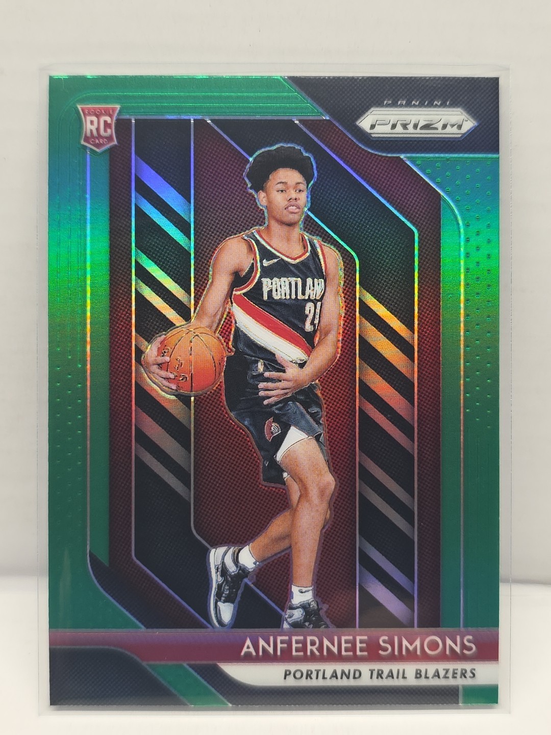 2018-19 Panini Prizm - Anfernee Simons #61 Green Prizm (RC)