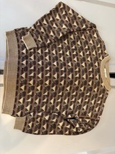 Vintage 90s Abstract Men  s Sweater Size L Grandpa Sweater Geometric Pattern