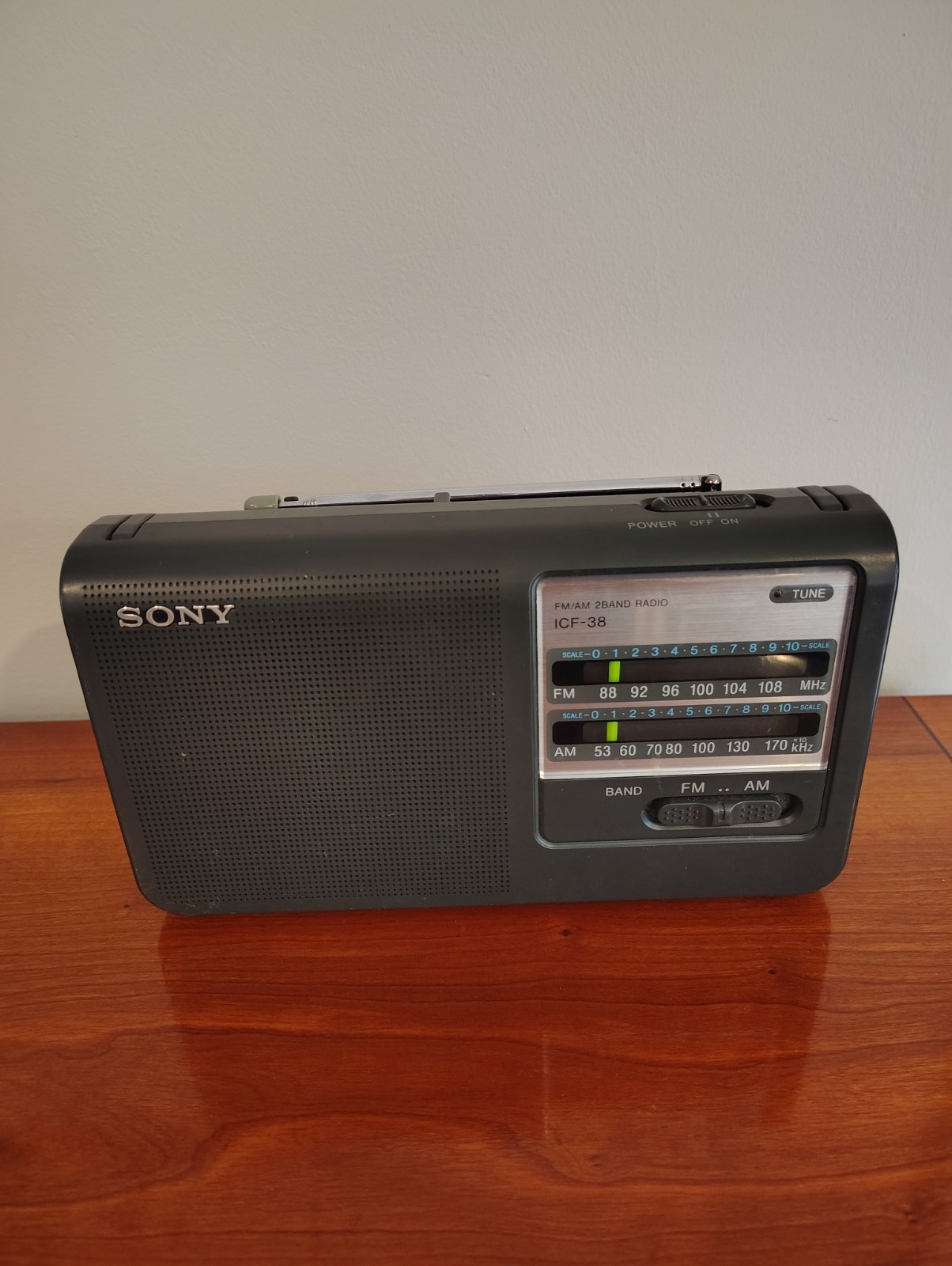 sony ICF-38 portable am/fm radio