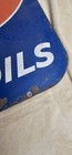 MacMillan Ring-Free Motor Oil Gas & Oil Advertising Sign / Blue, White & Orange — photo 6
