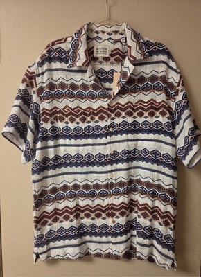 Scotch & Soda Amsterdam Couture Beach Men's Short Sleeve Shirt, L, Relaxed, NWT