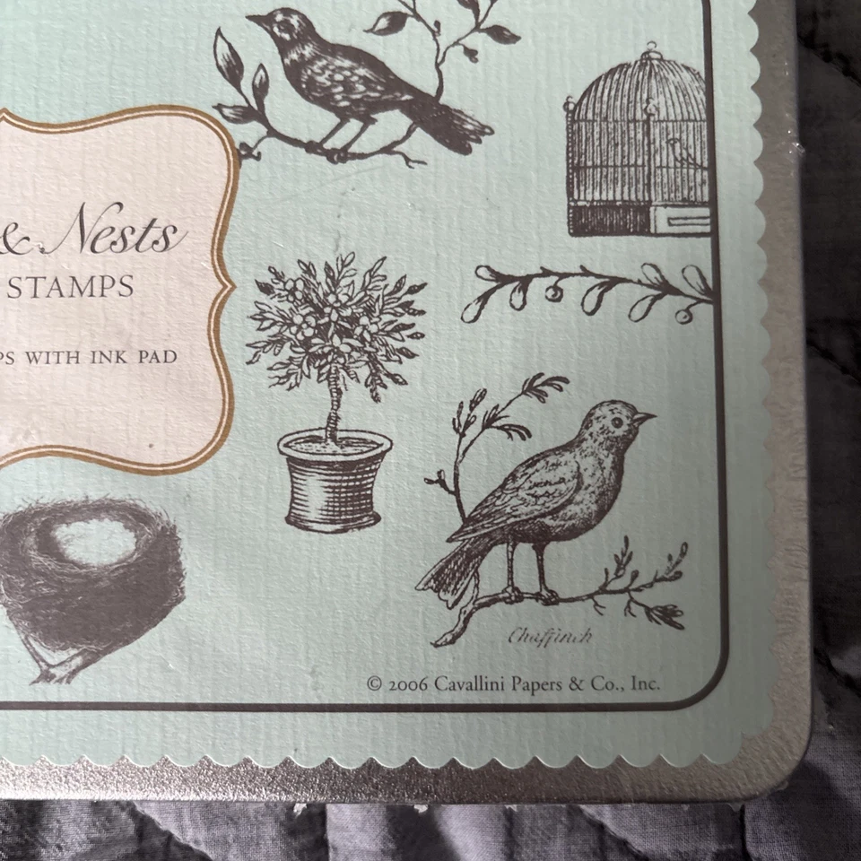 Kit de estampillas de goma de aves y nidos 2006 Cavallini Papers & Co CAJA SIN USAR SIN ABRIR Foto 3 de 4