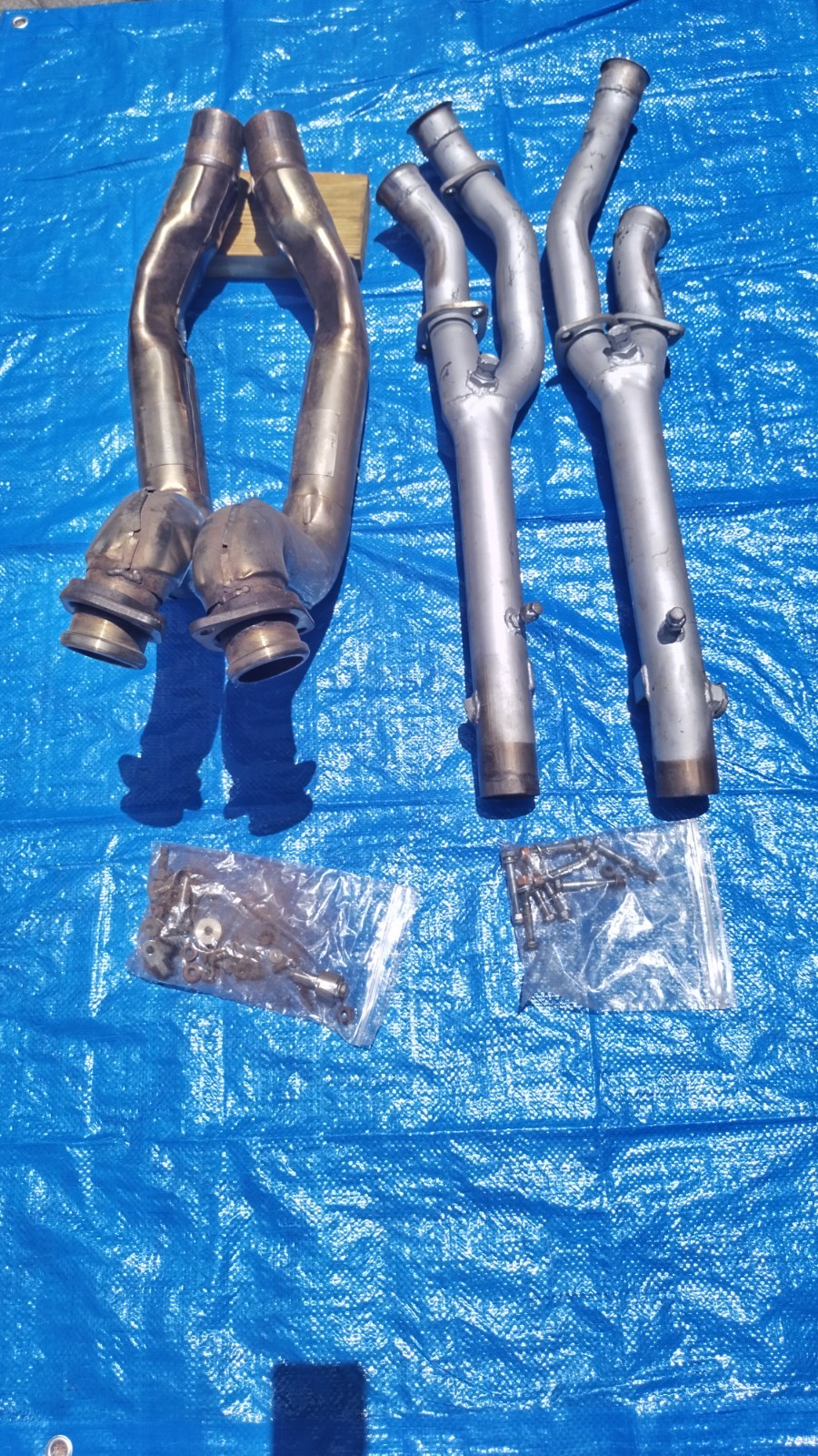 Ferrari exhaust mufflers stainless steel from a 575M 2002 OEM