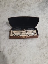 Vintage 12K Gold Filled Bi-Focal Wire Frame Eyeglasses w/Case 1930s