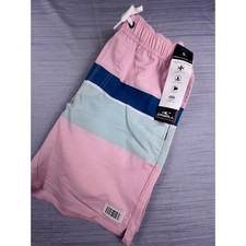 O'Neill Hyperfreak Stretch Boardshorts Mens Small Pink Blue Mint Swim Trunks 17"