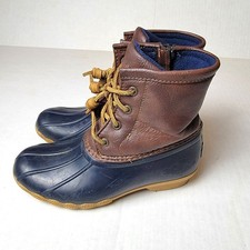 Kid's Sperry Duck Saltwater Boots SZ 1