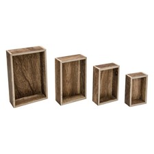 Tim Holtz Idea-Ology Wooden Vignette Boxes 4 Per Pack, 4 Sizes From 5.5 x 4 x...